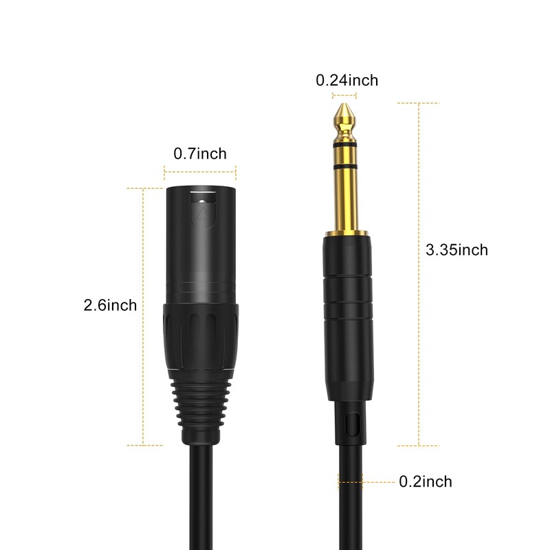 CableCreation 6 pies TRS 6,35 mm (1/4 Pulgadas) Macho a