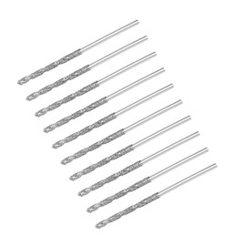 sourcing map Spiral Drill Bits High-Speed Steel HSS 1.2 mm for Glass Shell Stone Tiles Pack of 10