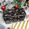 LDGOOAEL Reversible Christmas Wrapping Paper Jumbo Roll - Black with
