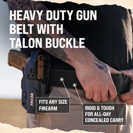 We The People Holsters - Heavy Duty Belt with Talon Buckle - Adjustable Tactical Gun Belt for Concealed Carry with Quick Release Buckle - Secure Fit - Reinforced Nylon - Padded Beltless - 32"-35"