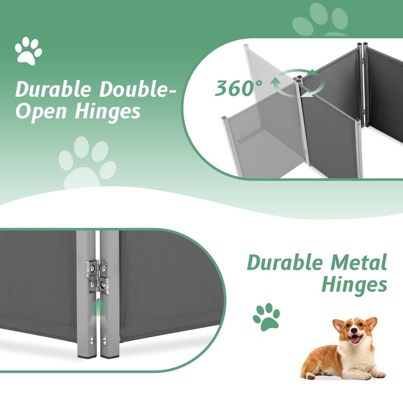 RANTILA 4 Panel Indoor Foldable Dog Fence Freestanding Dog Gate