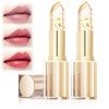 2PCS Transferproof Color Changing Lipstick, Clear Gold Crystal Colors Changing
