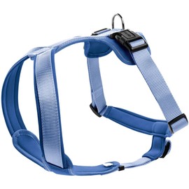 HUNTER NEOPREN dog harness, nylon, padded with neoprene, for sport and leisure, blue, nylon, neoprene, XS-S (38-48)