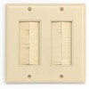 RiteAV - Dual Gang Wall Plate with Brush Bristles -