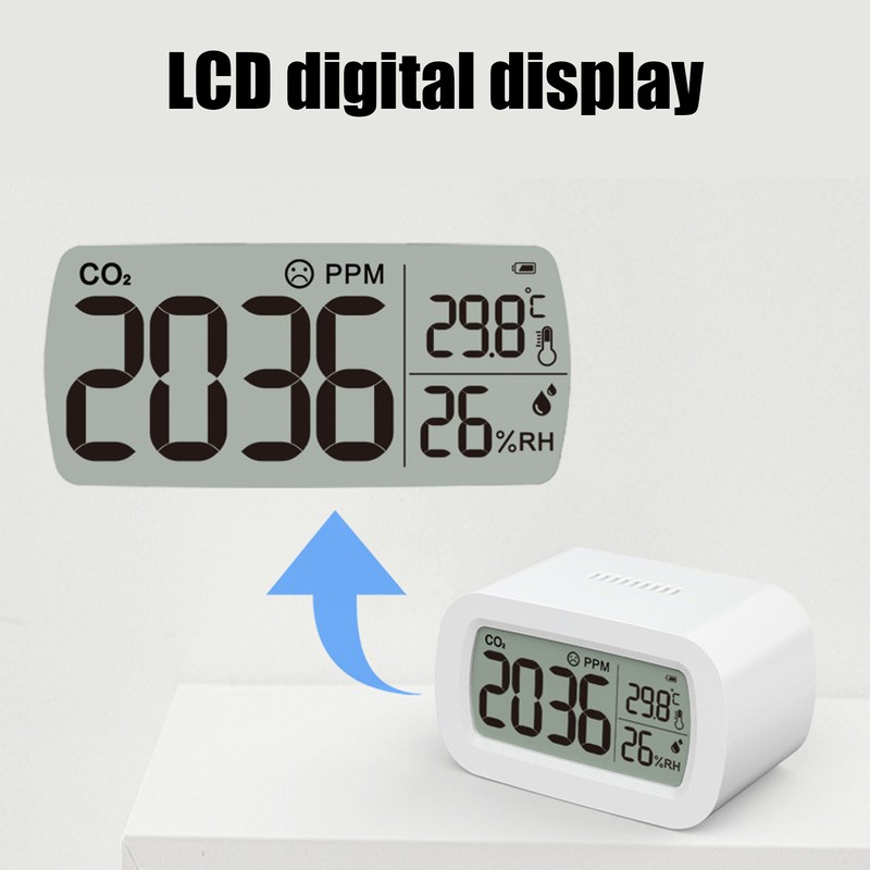 CO2 Detector USB Power Supply Indoor Carbon Dioxide Gas Concentration