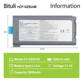 Bituli CF-VZSU46 Laptop Battery for Panasonic Toughbook CF-30 CF-31 CF-53 CF30 CF31 CF53 CFVZSU46 CF-VZSU46R CF-VZSU46S CF-VZSU72U CF-VZSU71U CF-VZSU1430U CF-VZSU46AU CF-VZSU46U