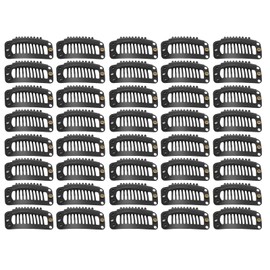 Clips de Peine de Acero Inoxidable Fijación Peluca 40 Piezas Extensión para el Cabello, Clips Peluca Dientes Diy 9, Accesorios Plateada 1.3 Pulgadas