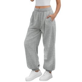 ATHMILE Sweatpants Women Baggy Lounge Pants Workout Gym Active High Waisted Joggers for Women Y2K Fall Clothes 2025 Grey