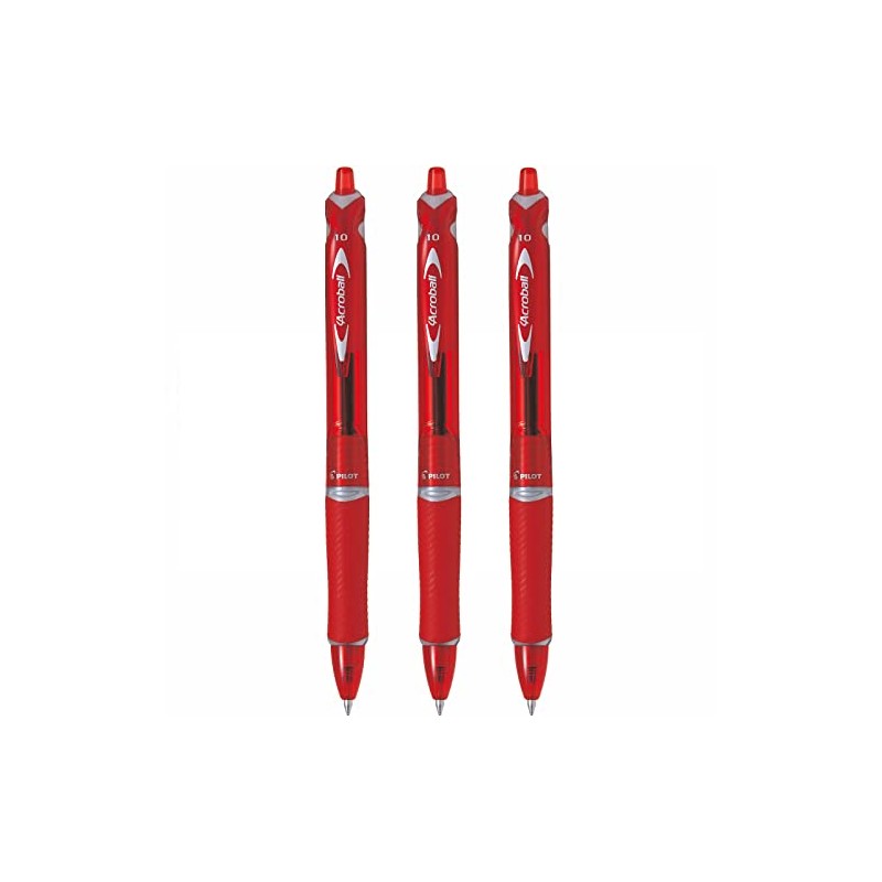 Pilot – Pack of 3 pens Medium Point acroball-Clip Plastic,