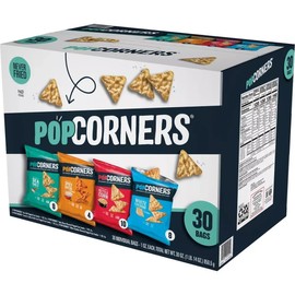 PopCorners Popped Corn Snack Variety Pack 1 oz, Chips Never Fried Sea Salt 30 Ct