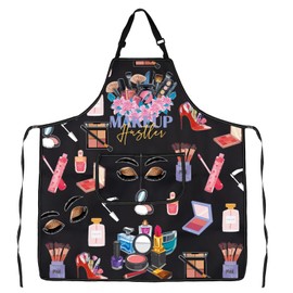 Makeup Artist Apron For Professionals Makeup Hustler Gift Beauty Salon Gift Cosmetology Student Gift Apron With Pocket (Makeup apron)