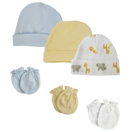 UD_Baby Boys Caps And Mittens (pack Of 6) Nc_0375