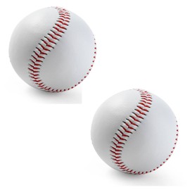 Frdhee Pack of 2 Hand Stitched Baseballs PU Soft Baseballs Training Baseball for Adults and Teenagers
