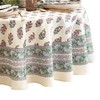 Elrene Home Fashions Nomad Harvest Block Print Fall/Thanksgiving Oval Tablecloth,
