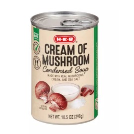 HEB 8x Cans Set H‑E‑B Cream of Mushroom Condensed Soup Eight Cans of Soup