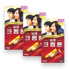 Gray Hair Stylish Dye for Gray Hair Bigen Cream Tone 6G Natural Brown 120g (40gx3) / 새치머리 흰머리 멋내기 염색 비겐크림톤 6G 자연갈색 120g(40gx3개)