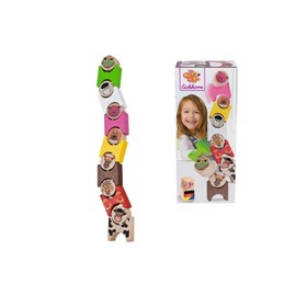 Eichhorn 100072315 Stacking Animals Farm, 14 Pieces, FSC 100% Certified Beech Wood, Made in Germany