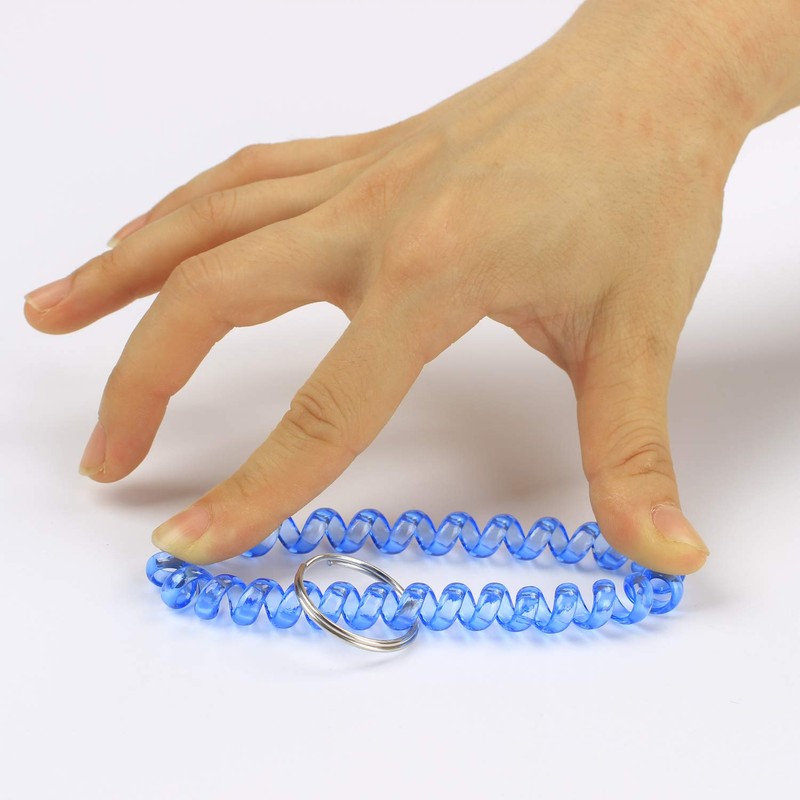 BIHRTC Pack Of 5 Colorful Spring Spiral Coil Keychain Bracelets