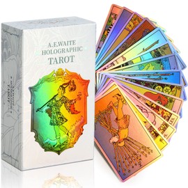 MagicSeer 78 Rainbow Tarot Cards, Holographic Divination Tarot, Beginner Tarot Cards Set with Japanese Instructions [Genuine] (Rainbow)