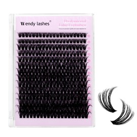 Eyelash Extensions, D Curl, Natural Eyelash Clusters, Lashes, 50D-10-18 mm, Reusable Eyelash Extension, Eyelashes, Individually at Home (FKDP-lash-50D-D-1018)