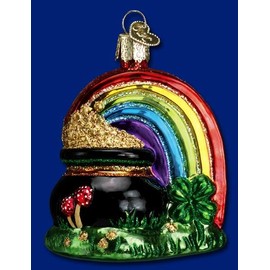 Merck's Old World Christmas Pot of gold glass ornament 3 1/4"