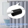 18 Pack Black Shower Curtain Rings, Easy Snap Hooks for