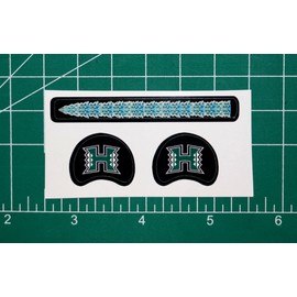 Hawaii Rainbow Warriors *DIECUT DECALS* for Football Gumball Helmets Miniature