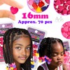 2 Pack Heart Shaped Silicone Hair Beads – 70 PCS
