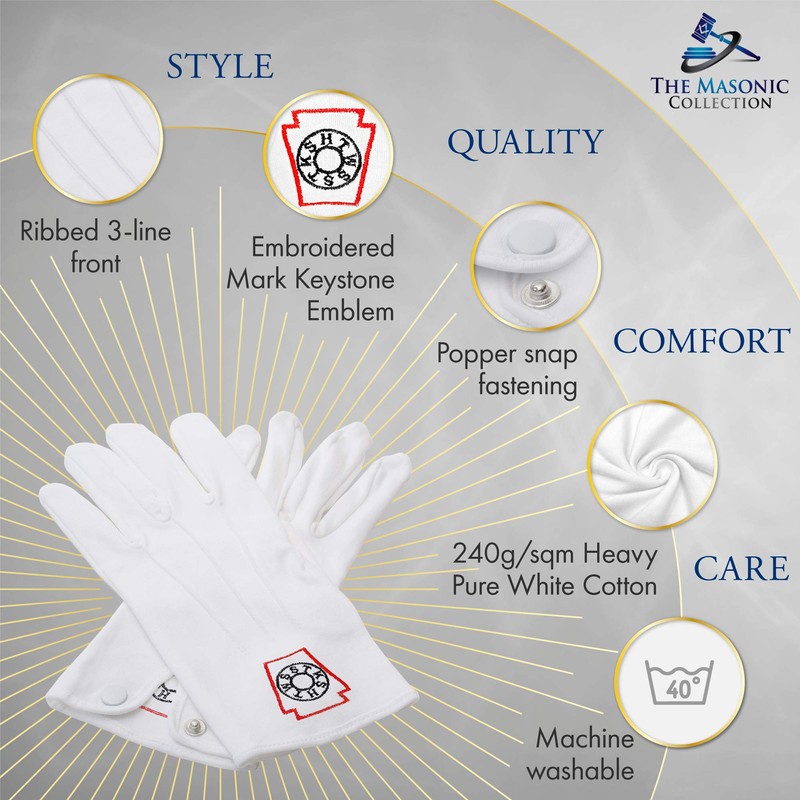 Masonic Men's Gloves - 85