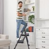 Sweetcrispy 2 Step Ladder, 800lbs Folding Step Stool with Wide