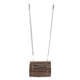 Zerodis Hamster Hanging Tunnel Bridge Toy, Hamster Tunnel Toy, Flexible Hamster Wooden Bridge, Rat Ladder for Small Animals, Guinea Pigs, Chinchilla, Ferret Hanging Chain with Double