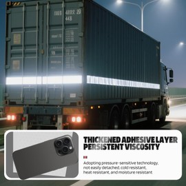 Friendship 2 Rolls Reflective Tape Outdoor Waterproof 10M*5CM High Visiblity Safety Warning Reflective Stickers High Intensity Reflector Fluorescent Strips for Bicycle Car Truck at Night(White)