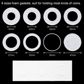 41mm Coin Capsules, with Foam Gasket and Plastic Storage Box, for Coin Collection