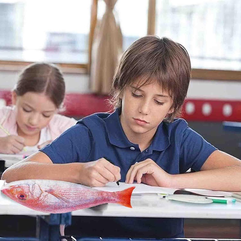 Novelty Fish Shaped Makeup Bag, Red, Cute Cosmetic Pouch