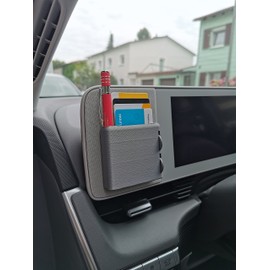 IONIQ 5 Kona 2023 Dashboard Charging Cards Box Magnetic Holder Accessories Pen Holder (Silver Grey)