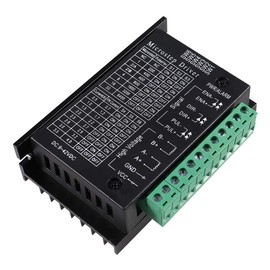 Dealikee TB6600 Stepper Motor Driver, DC 9-42V 4.0A Suitable 42 CNC Control Nema 17/23 Stepper Motor, Single-Axis, Two Phase, Hybrid Stepper Motor
