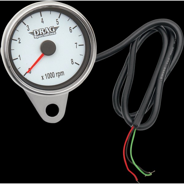 DRAG SPECIALTIES 21-6894DSW Mini Electronic Tachometer - Polished - Backlit