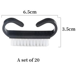 Nail Brush,20 Pieces Black Handle Nail Cleaning Brushes Fingernail Brushes Hand Wash Brush for Toes and Nails Cleaning