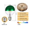 KarlunKoy Large Half Chrome Light Bulb,Dimmable Anti-Glare 8W (80W Eqv.)