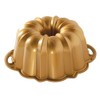 Nordic Ware Gugelhupf Anniversary, gold, 12 Tassen, zwei Griffe, Aluminium,