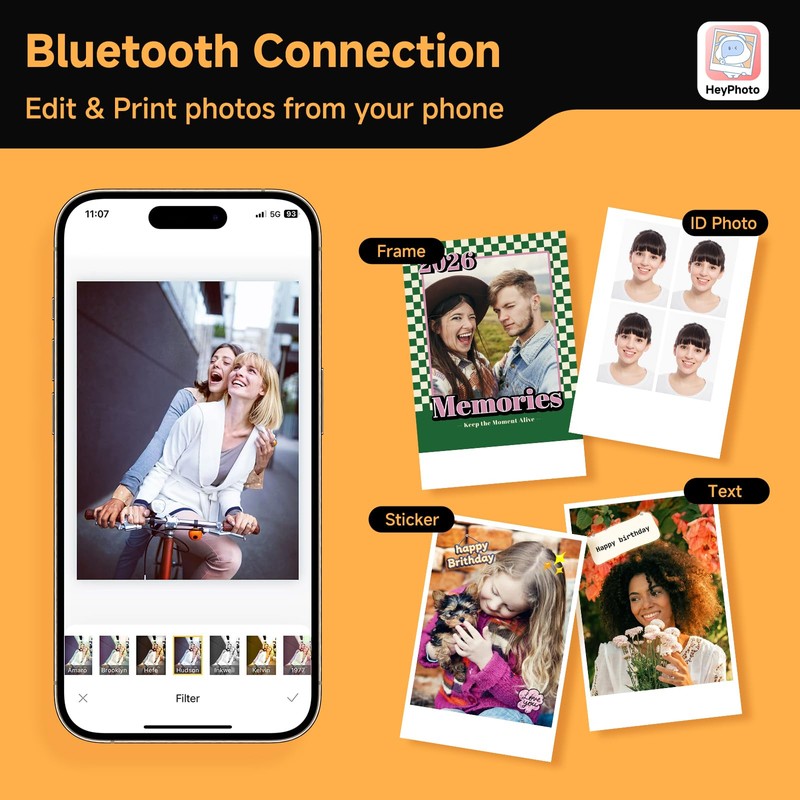 Z5S Instant Print Camera & Photo Printer, Bluetooth & Fun