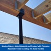 3Pack 3.6" Saddle Roof Riser for Patio Pergola, 18-1/4 Inches