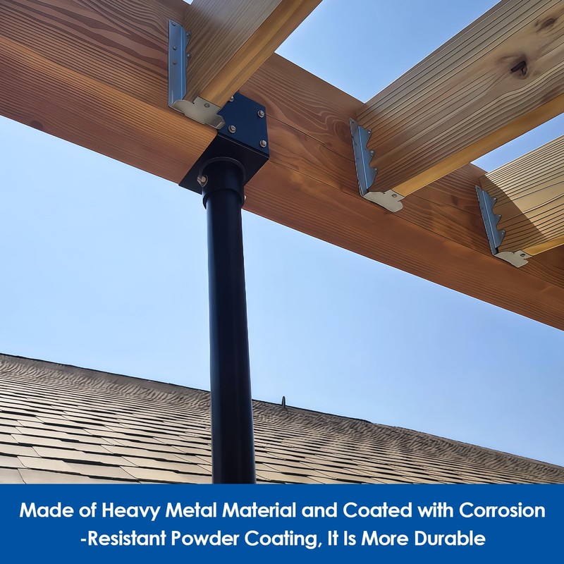 3Pack 3.6" Saddle Roof Riser for Patio Pergola, 18-1/4 Inches