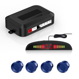Cocar Auto Reverse Parking Sensor Kit with 4 Black Rear Parking Sensors, LED Display & Beep Warning - Universal Reversing Sensor Kit for Cars & Vans, Easy Installation, Weatherproof Design