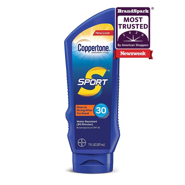 Coppertone SPORT Sunscreen Lotion Broad Spectrum SPF 30 (7 Fluid Ounce) (Packaging may vary)