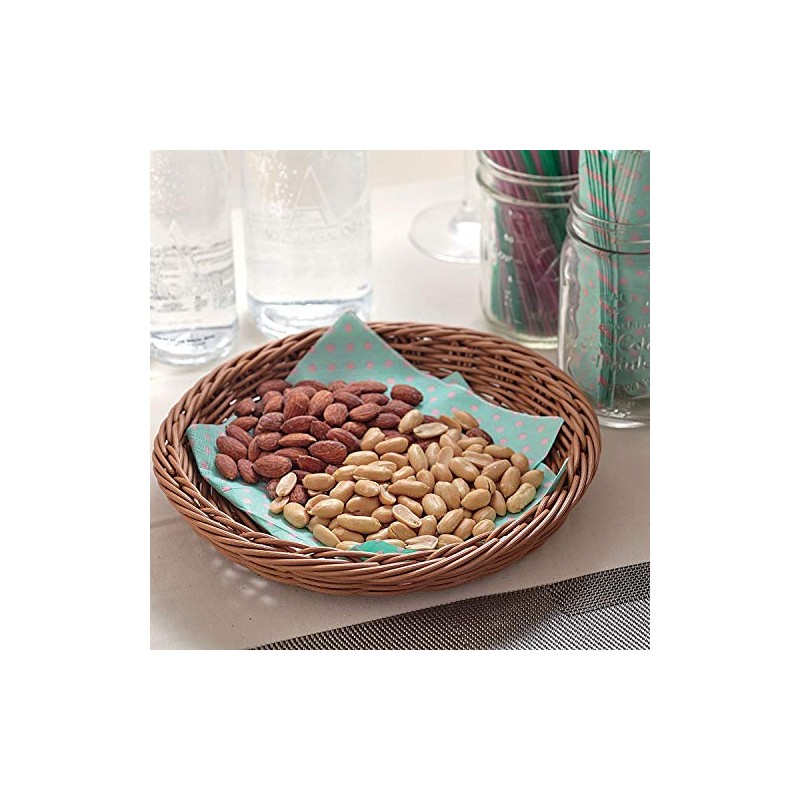 Nagao 01025024 Basket Washable Fruit Basket, Flat Type, Brown, 9.4