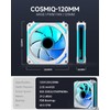 AsiaHorse COSMIQ 120mm Case Fan, Infinity Mirror FDB Reverse Fan