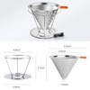 E-PRANCE Pour Over Coffee Dripper, Stainless Steel Coffee Filter Reusable