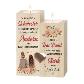 Schwester Geschenk, Kerzenständer-Geschenke für Schwester, Geschenk Schwester Geburtstag, Schwester, Geburtstagsgeschenk für Schwester Schwestern