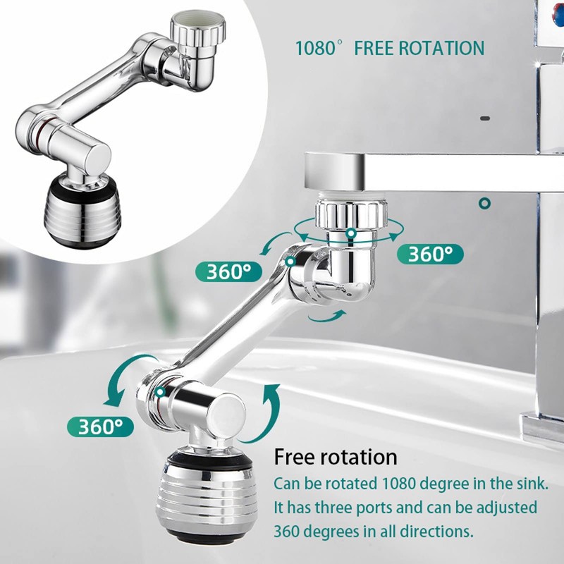 1080° Rotating Tap Extender, Rotating Tap Aerator with Large Angle,